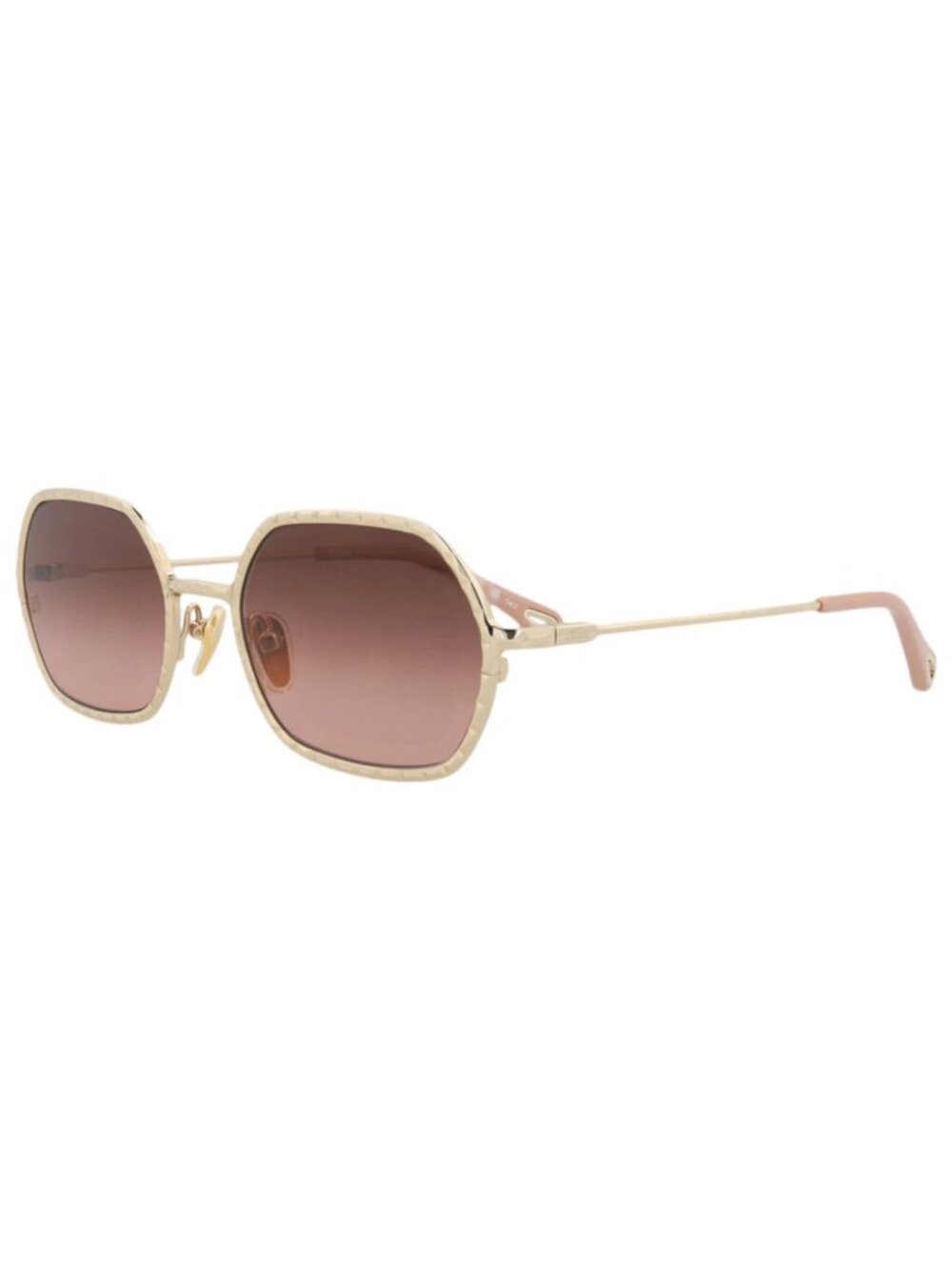 New Chloé Women's Sunglasses Round Oval Metal Frame Gold Gold Copper